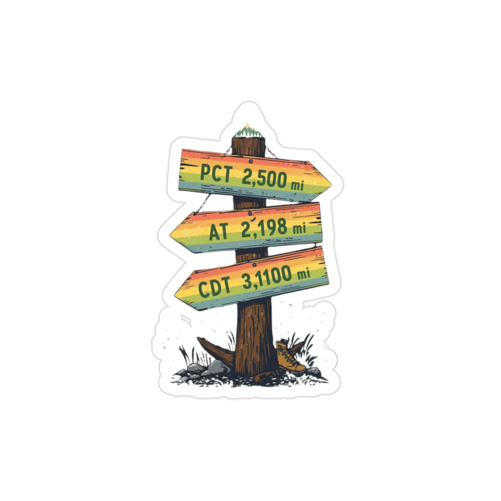 Wooden signpost with distance markers on a white background